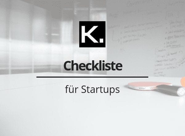 Checkliste für Startups